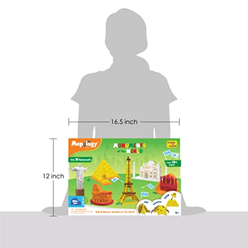 Imagimake Mapology Monuments of World | 3D Puzzles for Kids Ages 8-10 | Learning & Educational Toys for 5-7 | Puzzles for Ages 4-8 | Geography Gifts for Boys & Girls 5,6,7,8,9,10,11,12,13,14 Years Old - style: Monuments of theWorld