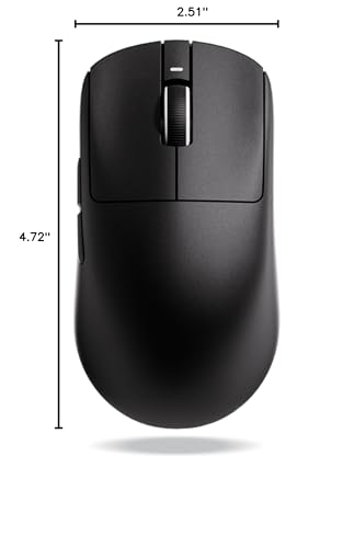 ATK VXE Dragonfly R1 Wireless Gaming Mouse, PAW3395 Sensor, DPI up to 26,000, 51g Lightweight, 40 Hr Battery Life, Tri-Mode 2.4G/Bluetooth/Wired - Black - color: Black, style: R1