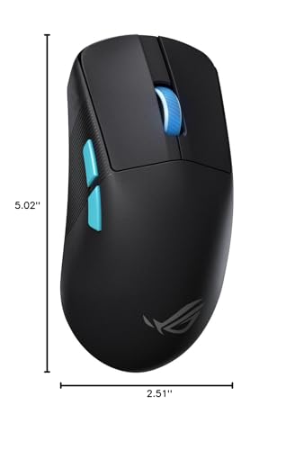 ASUS ROG Harpe Ace Aim Lab Wireless Esports Gaming Mouse – Aim Lab Settings Optimizer, Pro-Tested, Right-Handed, 54g Lightweight, Tri-Mode Connectivity, 36K DPI, 90Hr Battery, PC/Mac Support - Black - color: Black, style: Harpe Ace Aim Lab