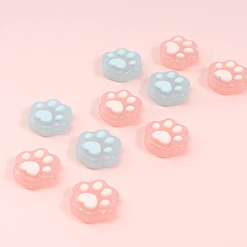 GeekShare Cat Paw Shape Thumb Grip Caps,Soft Silicone Joystick Cover Compatible with Switch/OLED/Switch Lite,4PCS (Glitter) - color: Glitter Cat