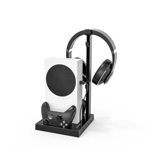 Multifunction Vertical Stand Double Controller Charger Dock Base Built-in Two Cooling Fan for XSS Game Console