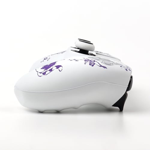 Cat Among Blossoming Branches Controller Skin Cover Compatible with PS5/Playstation 5 Controller, RALAN Protector Case Customised Thumb Grip - color: Cat White Purple