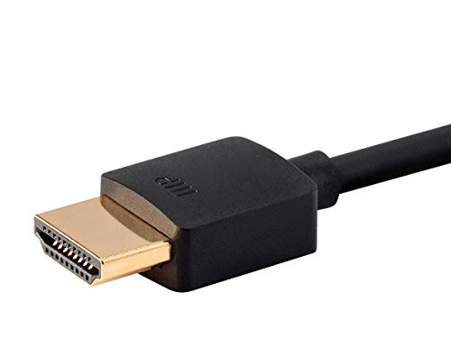 Monoprice 8K Ultra High Speed Slim HDMI Cable - HDMI 2.1, 8K@60Hz, 4K@120Hz, 48Gbps, HDR, VRR, 1ft, Black - size: 1 Feet, style: Cable