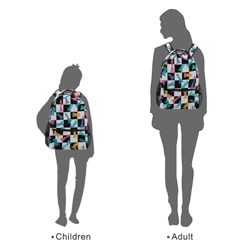 Backpack Colorful Chess Board Bookbag Daypack Travel Hiking Camping School Laptop Bag - color: Multi Pattern 20