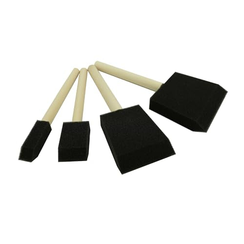 Foam Brush 25pcs with High Density Foam for Multi Project(1/2", 1", 2", 3") - size: 1/2"-3" assorted 25pcs