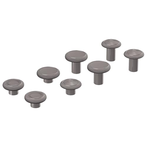 HEXGAMING 8-Pack Replacement Thumbsticks Caps, Quantum Gray | 2 Height, Domed & Concave Grips, for Phantom & Ultimate Pro Controllers, Base Part NOT Included - color: Quantum Gray