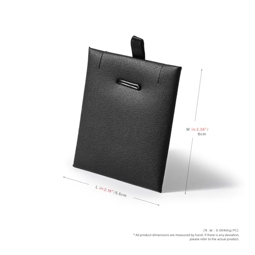 Oirlv Black Leather Jewelry Tray Insert Cards | Soft Protective Surface, Fits Standard Jewelry Trays, Holds Jewelry Securely, Sleek Professional Finish - style: PJ01103