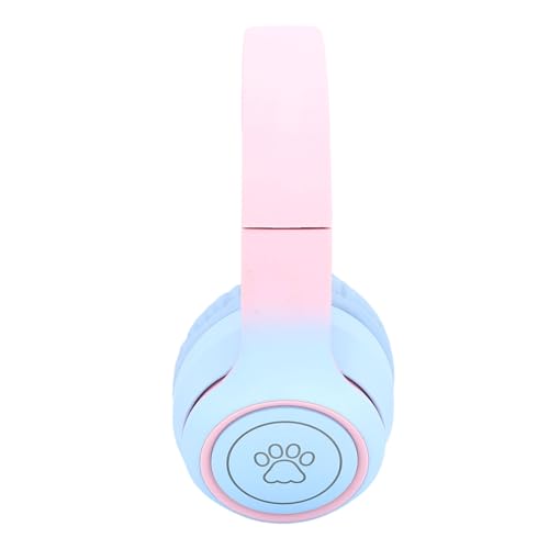 SUNGOOYUE Headphone Gaming Headphones, ABS 5.3 Over Ear Headset with Active Noise Cancelling, 3.5mm Wired, Foldable, Mic, 400mAh for Gaming Music Calls (Blue) - color: Blue