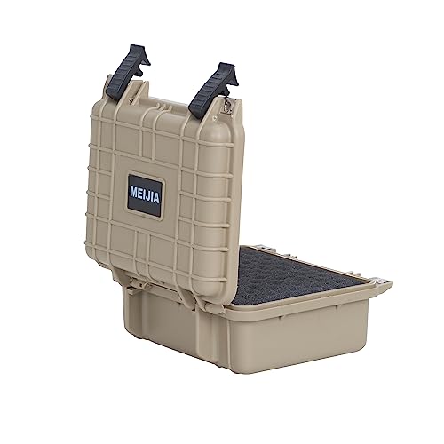 MEIJIA Portable All Weather IP67 Waterproof Protective Case,Hard Camera Case,Dry Case with Customizable Foam,Fit Use Of Drones,Camera,Equipments,10.62 x9.68x4.87inches - color: Desert Tan