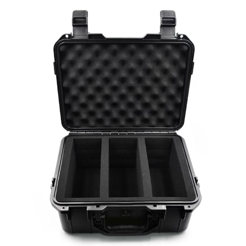 HESOYAM Trading Card Storage Box, Hard-Shell Portable | Graded Card Storage Box Holds 100 CSG/BGS/SGC Top-Load Sports Cards, Comes With 6 EVA Foam Inserts For Full Card Protection