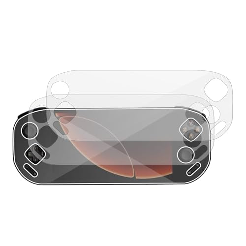 Tuvzylory Handheld Console Accessory Kit Compatible with MANGMI Pocket Max, EVA Hard Carrying Case + 2-Pack Tempered Glass Screen Protector