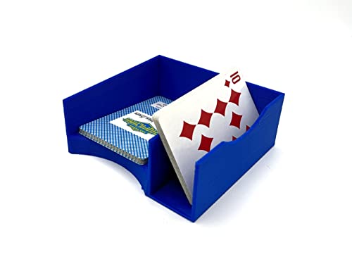 Draw and Discard Game Card Holder, Game Deck, Playing Card Holder (Blue) - color: Blue