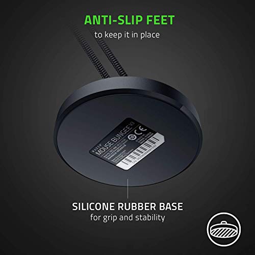 Razer Gaming Mouse Bungee V3: Drag-Free Wired Mouse Support - for Esports-Level Performance - Weighted Base - Anti-Slip Feet - Classic Black (RC21-01560100-R3U1) (Renewed)