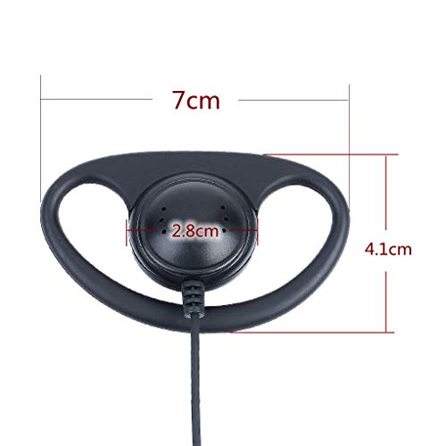 CLS1110 D Shape Earpiece Surveillance Headset with Mic Compatible with Motorola Two Way Radio RMM2050 XU2600 CLS1410 CP200 GP300 PR400 - style: D type