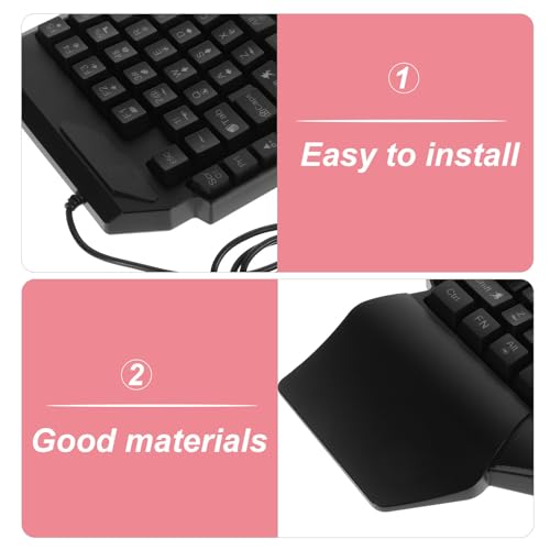 SHINEOFI Backlight Gaming Keyboard with 40 Keys for Accurate Operation and Easy Installation, Black Abs Material Designed for Playing Games and Dorm Use, Compact E-Sports Keyboard for Young