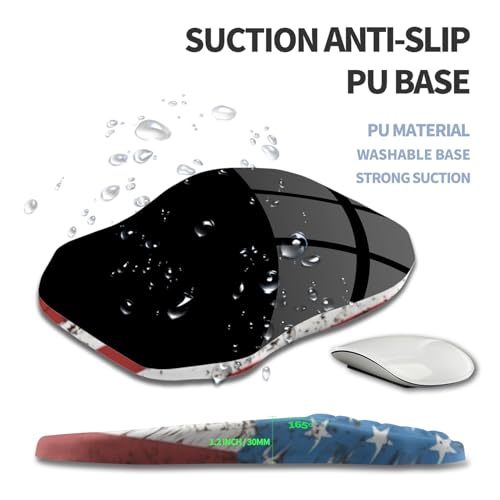 Ergonomic Raised Mouse Pad Wrist Support with Bilateral Slope Memory Foam Mousepad for Wrist Rest and Carpal Tunnel Pain Relief 11.8x7.9〃National Flag - color: National Flag