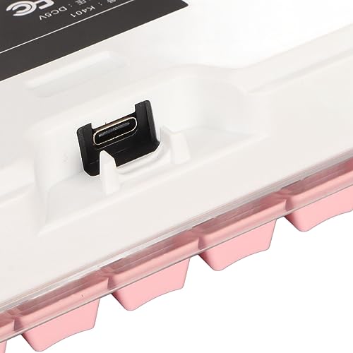 ZJchao Gaming Keyboard 60% Layout Mechanical Keyboard 61 Keys Wired RGB Compact Keyboard for Typist (White Pink) - size: White Pink