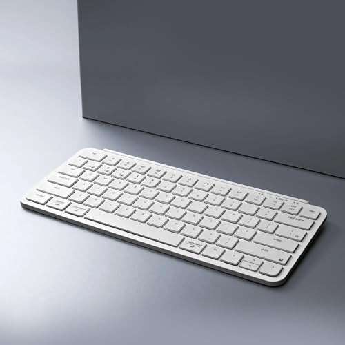 Keychron B1 Pro Ultra-Slim ZMK/Launcher Wireless Bluetooth 2.4 GHz/Wired Connection Keyboard for Mac Windows Linux - White - color: White