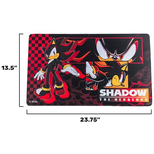 KESS: Sonic: Playmat - Modern Shadow - 23.75 x 13.5 Neoprene, Non-Slip, Tabletop Accessory, Comfort-Protection, Card-Board-Dice-RPG Games, Mouse Pad - style: Modern Shadow