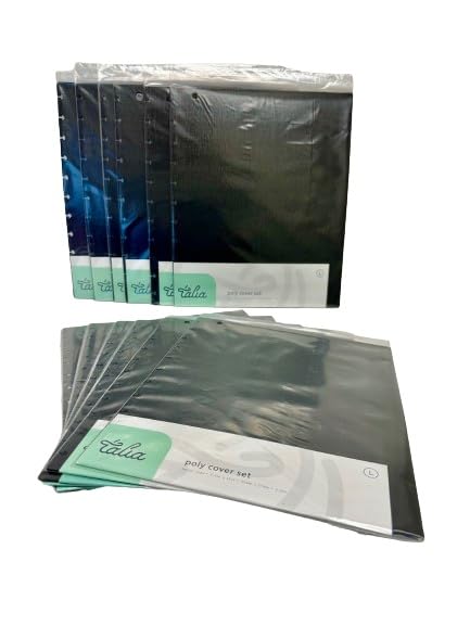 Talia Discbound Notebook - Cover Set (Black 12pk (no discs), Letter Size) - color: Black 12pk (no discs), size: Letter Set