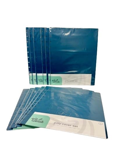 Talia Discbound Notebook - Cover Set (Deep Lake Blue 12pk (no discs), Letter Size) - color: Deep Lake Blue 12pk (no discs), size: Letter Set