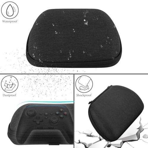 GEEKRIA Shield Case Compatible with Luna Controller, Hard Shell Travel Carrying Storage Bag with Internal Mesh Pocket for Charging Cable (Dark Gray)