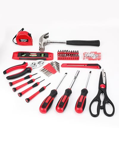 KingTool Home Repair Tool Kit - 149 Pieces Basic Home Repair Tool Set, General Mechanic Tool Set, General Household Tool Kit with Plastic Toolbox, Perfect for Homeowner, Office & College Repairs - style: 149-Pieces