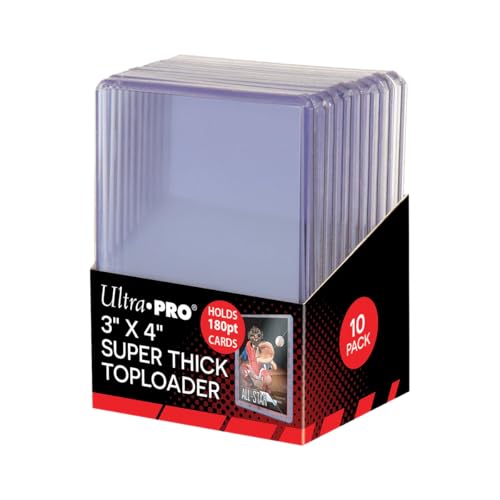 Ultra Pro 3" X 4" Super Thick 180PT Toploader, Polyvinyl Chloride, 10ct - size: 180pt (Card Thickness)