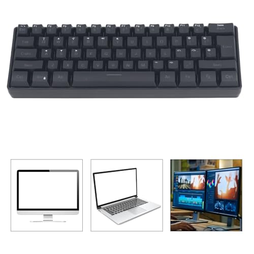 Semme 3 Mode Silent RGB Backlight Keyboard Wired Compatibility for Laptop Phone Tablet Gaming and Office Use (Black) - color: Black