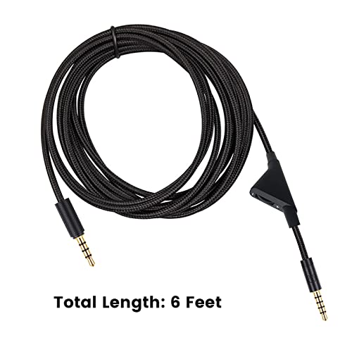 G Pro X Cable, Gaming Headset Cord for Logitech G Pro, G433, G233 Headsets | Detachable 3.5mm (1/8") Nylon Braided Aux Wire with Volume Controller, 6ft - style: Only Vol Controller