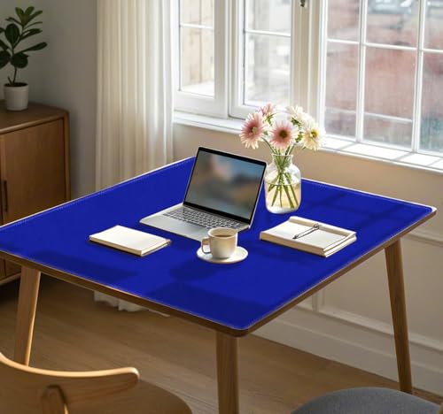 Square Large Tabletop Game Playmat,Used for Playing Poker,Mahjong,Playing Cards,and Role-Playing Games, with Thick Seam Edge,Waterproof,and Anti Slip(80 * 80cm*2mm) Blue - color: 80*80*0.2cmBlue, size: 80*80*0.2cm