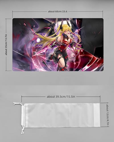 New ZCYWXW Playmats Lacrima The Scarlet Sorrow TCG CCG Trading Card Game Mat No Zones & One Bag(ZC056-K)