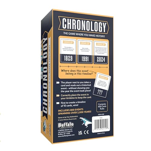 Buffalo Games - Chronology - The Game Where You Make History - Historical Timeline Trivia for 2+ Players, Ages 14+