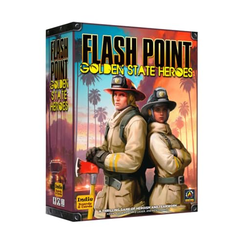 Indie Boards & Cards Flash Point: Golden State Heroes | Cooperative Firefighting Strategy Board Game, Standalone Ignition System Expansion, Team-Based Rescue Gameplay, 1–6 Players