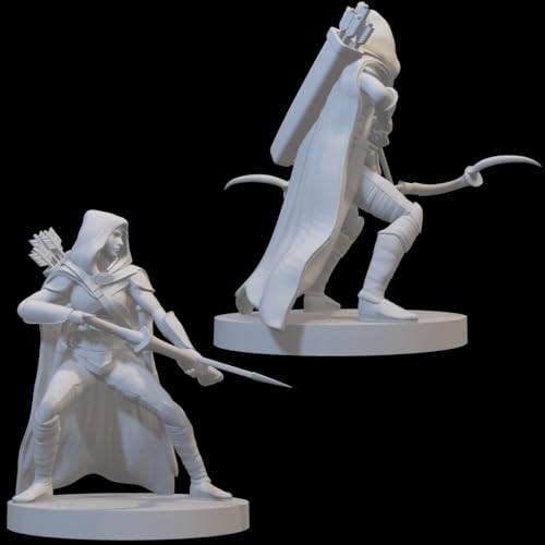 Ranger Miniatures for DND Pathfinder RPG Unpainted Resin 28mm-32mm 3D Printed (Human Female Ranger 5) - style: Human Female Ranger 5