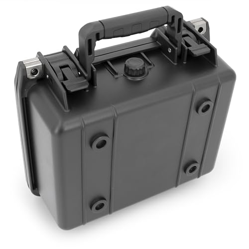 CASEMATIX 11" Waterproof Hard Case with Customizable Foam for Portable Electronics, Tools and Accessories - Hard Shell Small Plastic Case with Pre-Diced Travel Case Foam Interior - size: 11"