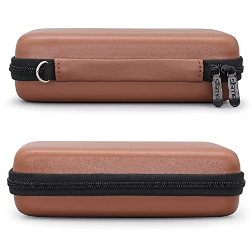 sisma 80 Switch Game Case - Compatible with Nintendo Switch & PS Vita, Hard Shell Game Cartridges Holder Storage Case Travel Carrying Bag for Games & SD Cards, Brown - color: Brown