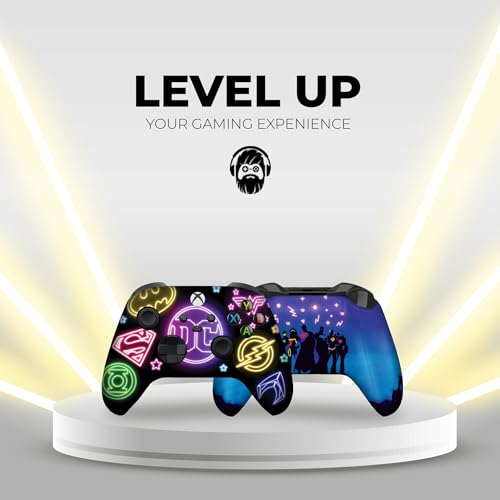DreamController DC Comiic NEON Custom X-box Controller Wireless compatible with X-box One/Series X/S Proudly Customized in USA I Permanent HYDRODIP Print(NOT JUST A SKIN)(MODDED) - color: Dc Comiic Neon, size: Modded - Front & Back Print