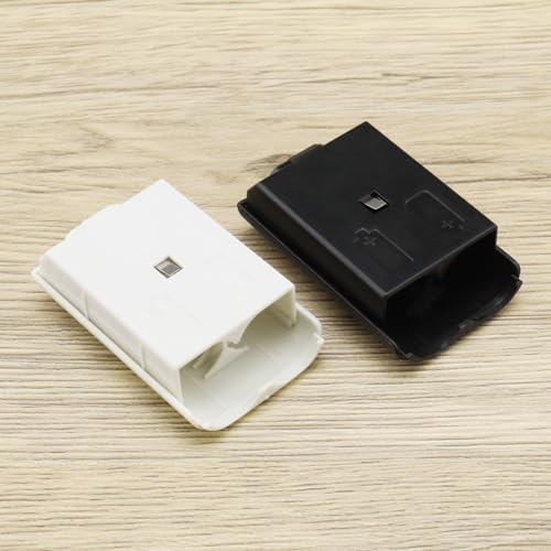 6pcs Battery Pack Cover Shell Compatible with Xbox 360 Wireless Controller 5.6 * 3.5cm Replacement Battery Cover Case Black and White