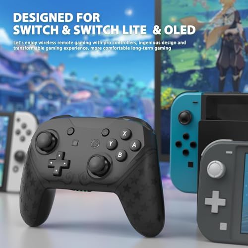 YCCTEAM Wireless Pro Controller Gamepad Compatible with Switch/Lite/Oled controller,Support Amibo, Wakeup, Screenshot and Vibration Functions
