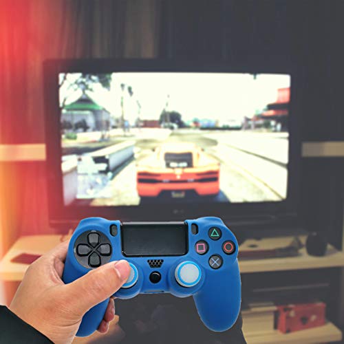 Ps4 Controller Skin Silicone Case Grip Glow in Dark Protective Cover for PS4/slim/Pro Dualshock 4 Controller(Glow Royal Blue) - color: Glow Royal Blue