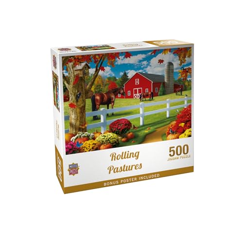 Masterpieces Rolling Pastures Jigsaw Puzzle - 500 Pieces for Adults - Ages 15 and Up - size: 500 Piece