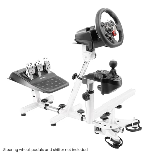 Arozzi Velocita Universal Racing Simulator Cockpit Compatible with Most Racing Sim Gear and Gaming Chairs Collapsible Telescopic and Portable - White - color: White