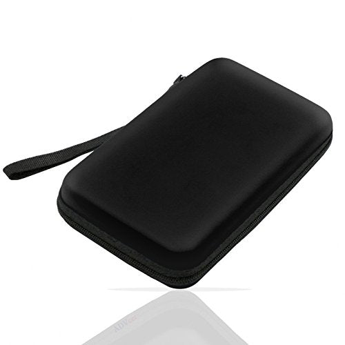 ADVcer 3DS Case, EVA Waterproof Hard Shield Protective Carrying Case with Detachable Hand Wrist Strap Compatible with Nintendo New 3DS, 3DS, 2DS XL or DSi, DS Lite, Black - color: Black