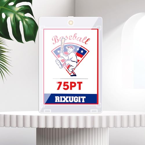 25-Pack 75pt Sleeved Card One Touch Magnetic Holder | Larger Inner Size 2.63"x3.7", First Insert Card into Soft Card Sleeve, Then Place into Card Holder for Double Protection - size: 25ct 75PT Sleeved Card Holder