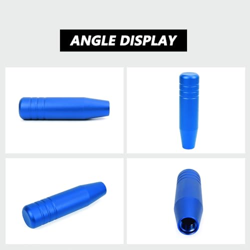 5inch Aluminum Alloy Shift Knob, Heavy Duty Car Gear Lever Stick Shifter Handle fit Most Automatic Manual Vehicle Blue - color: Blue, size: 13cm