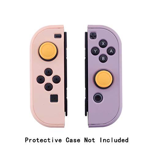 eXtremeRate PlayVital Switch Joystick Caps, Thumbstick Caps, Silicone Analog Cover for Switch Lite & OLED Joycon Thumb Grips - Caution Yellow - color: Caution Yellow