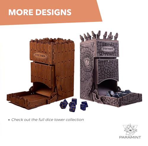 Steampunk Dice Tower DND Dice Roller - Premium Tower Roller - Portable Dice Tower for Tabletop Games - Durable Dice Roll Accessory - Ideal for DND and Board Games