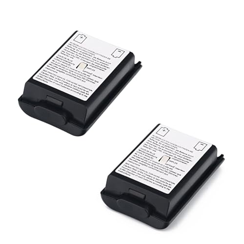 Dogxiong 2 Pack Battery Pack Cover for Xbox 360 Wireless Controller, Replacement Battery Pack Cover Shell Case for Xbox360 (Black) - color: 2Pcs Black