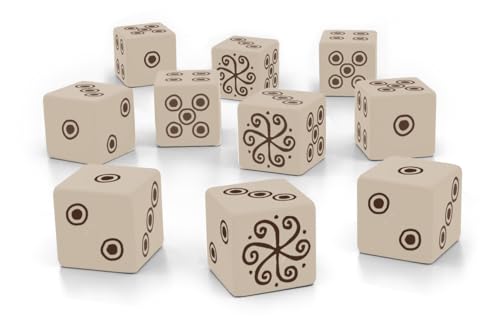 Free League Vaesen: Dice Set - 10 Six-Sided Engraved Dice for Nordic Horror Tabletop Roleplaying Game